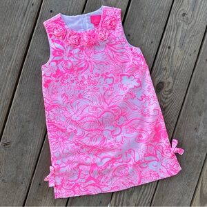 Lilly Pulitzer Little Lilly Classic Shift Pink Tropics Tint Bunny Hop 7 Girls